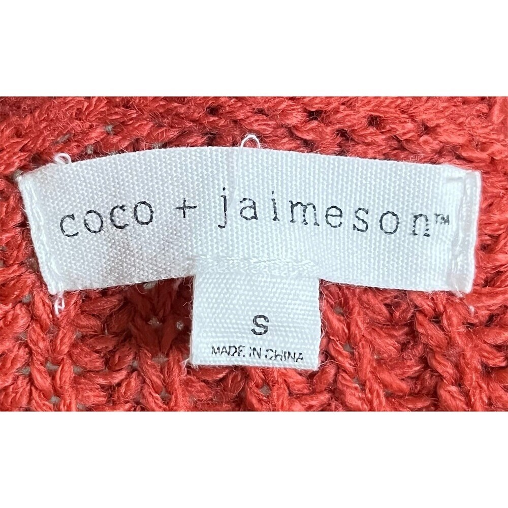 Coco + Jaimeson Cropped Stripped Sweater S Multicolor Fringe Hem Spring Cozy - Picture 8 of 9
